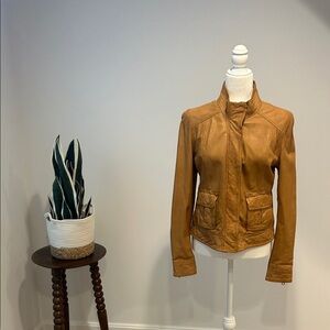 Lucky Brand Camel Leather Jacket